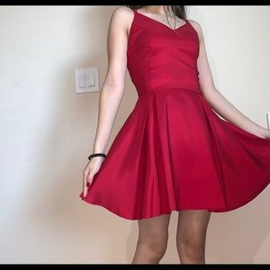 Red party dress